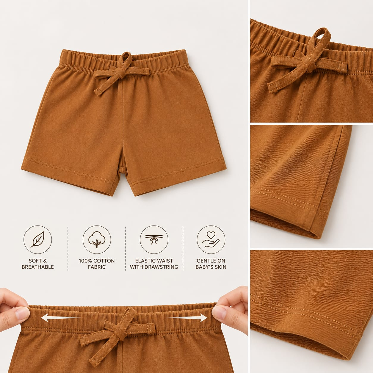 PixyBoo Happy Ice Cream Print Baby Boys Co-ord Set | 100% Cotton Interlock T-Shirt & Shorts | 0-24 Months