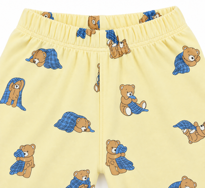 PixyBoo Baby Yellow Teddy Bear Print Full Sleeve Top, Pants & Cap Set – 3 Months to 2 Years